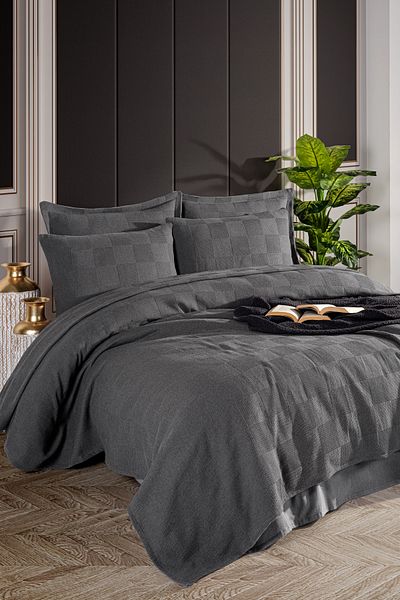 Lorateks River Double Pique Set Bedspread with Pillowcases |   Pike |   Bedspread