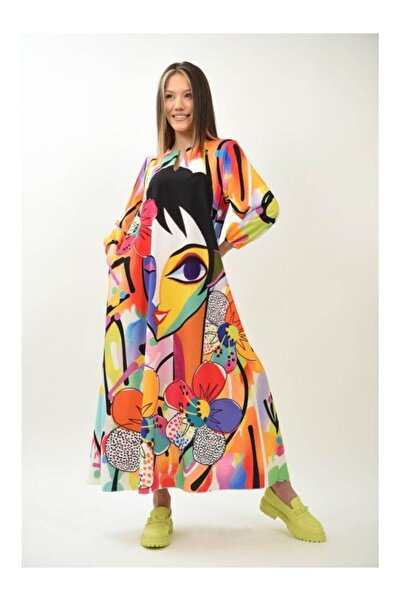 FASHIONLAND FLORILE INTALNESC ARTA - ROCHIE LUNGA CU BUZUNARE SI PRINT MODERN...