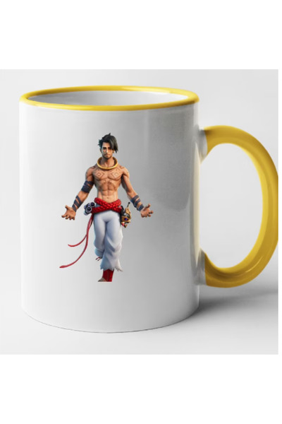 OEM Cană personalizată cu mâner galben Fortnite - Raz, INOVATIX®. 330ml