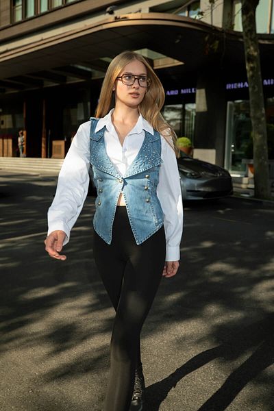 Bluewhite Vestă Stoned Slim Fit pentru femei
