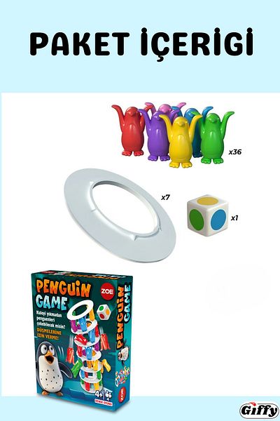 giffy Penguin Balance Game Educational Tutorial Balance Game Penguin Tower 44 Pieces Family Activity Box Game