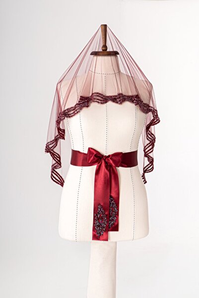 Dantelux Набір весільного покривала з хвилястим камінням (покривало для хни +...