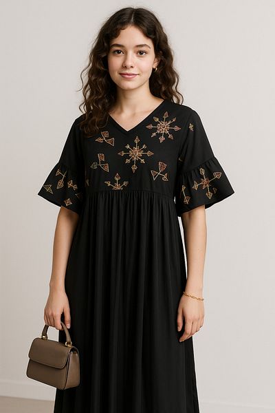 Lilo Co Sundrape Embroidered Dress