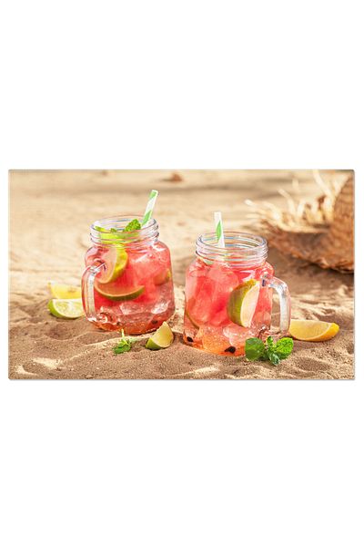 StoryGift Romania Tablou Canvas Limonada Cu Pepene Verde, Citrus Si Gheata Sfaramata, O Bautura Racoritoare Si Re