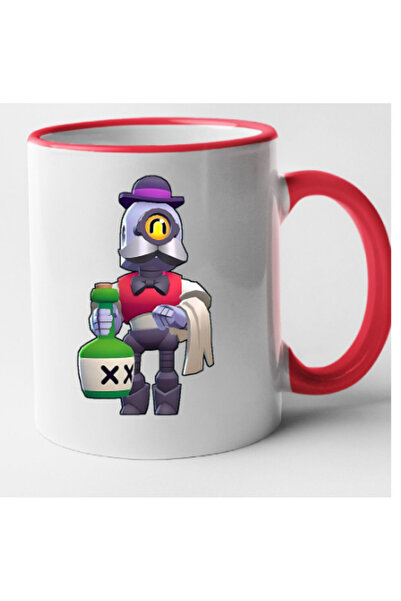 OEM Cană personalizată cu mâner roșu Brawl Star - Orz, INOVATIX®. 330ml