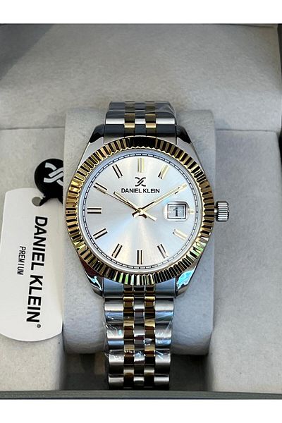 Daniel Klein Father's Day New Model Yellow Bicolor White Dial Men's Wristwatch
