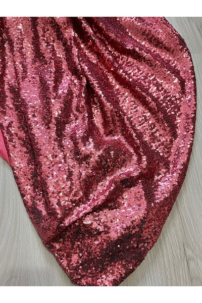 LE FANTASİA Sequined Fabric (100X140Cm) Pomegranate Flower