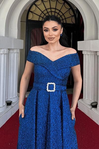 giyimmasalı Φόρεμα Jacquard Fabric Boat Rock Princess - SAKS BLUE