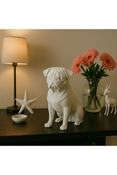 Pug Beyaz Biblo