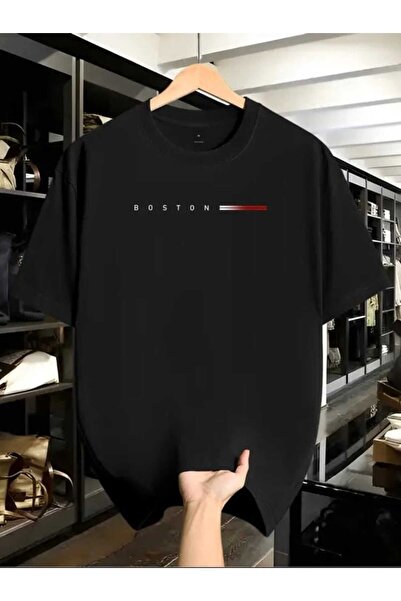 TekTarzz Tricou unisex cu design imprimat Boston