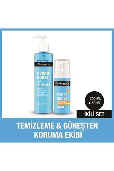 Neutrogena مرطب هيدرو بوست بعامل حماية من الشمس SPF 50 + منظف جل مائي