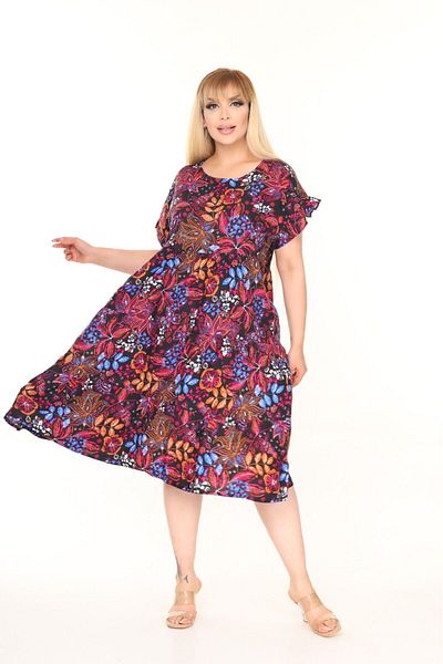 mervemoda Women's Large Size Sleeveless Summer Dress