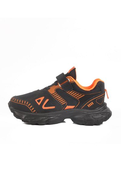 WALKWAY Black-Orange Kids Sneakers Almera 1500 F S