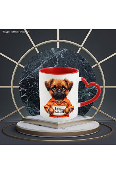 StoryGift Romania Cana cu un catel Brussels Griffon la puscarie, ilustratie, ...