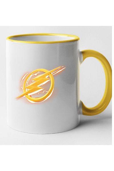 OEM Cană personalizată cu mâner galben Fortnite - The Flash, INOVATIX®. 330ml