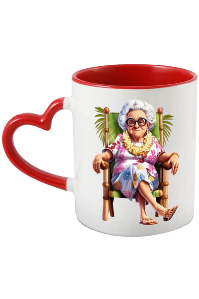 StoryGift Romania Cana Cu O Bunicuta Cu Ochelari Care Se Relaxeaza Intr-un Lo...