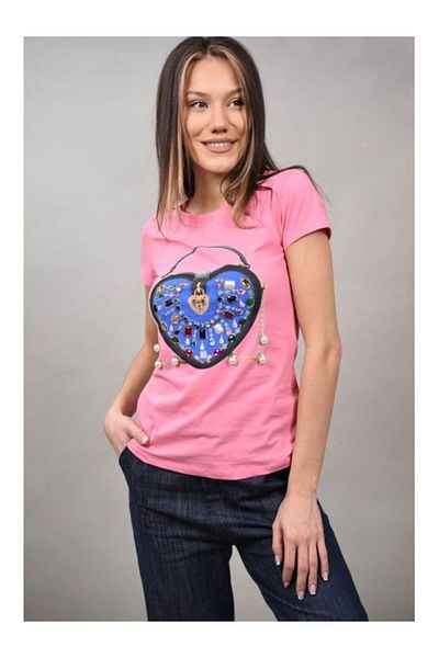 Monte Cervino Capodimonte Bag Print T-Shirt Pink S-m