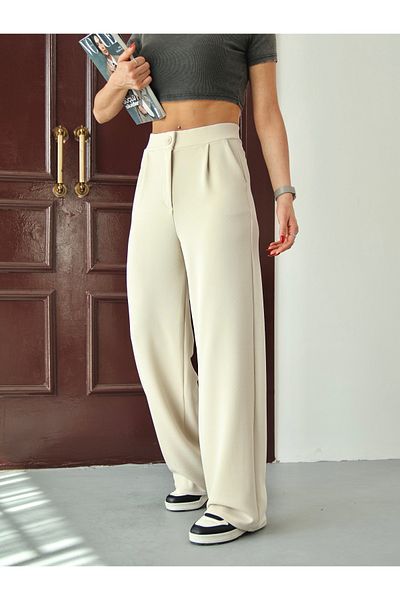 alanora Women's Lycra Loose Wide Leg Palazzo Trousers