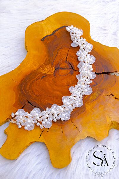 SimgeAksesuar El yapımı kristal taşlı şık ve zarif düğün ve nişan-nikah tacı ...