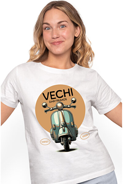 StoryGift Romania Tricou Femei Vechi, Dar Frumos Scuter Vintige Clasic Motor ...