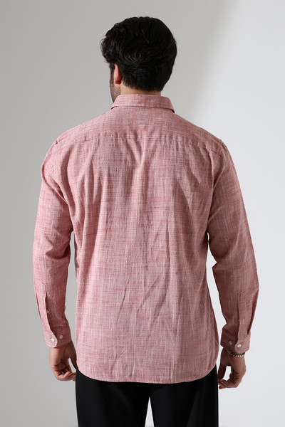 Corradeo Giyim New Season Oversize Cut Long Sleeve Cotton Linen Men's Shirt