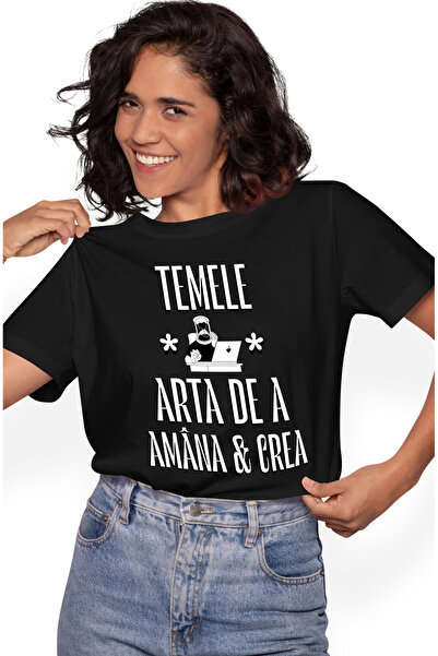 StoryGift Romania Tricou Femei Teme Arta De A Amana Si Crea Scoala Cu Imprime...