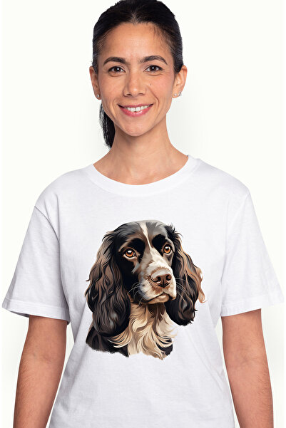 StoryGift Romania Tricou Femei Cu Un Caine Serios, Ilustratie, Privire Oarecu...