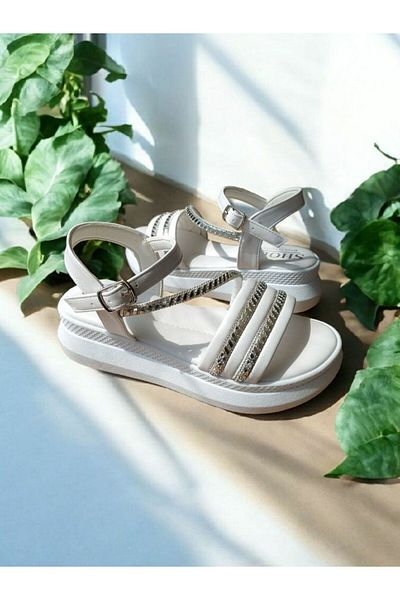 RONX Thick Sole Comfortable Sole Stone Detailed Women's Sandals