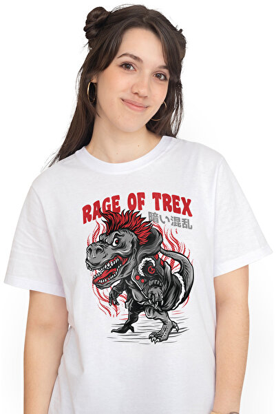 StoryGift Romania Tricou Femei Cu Dinozaut T-rex Cu Creasta Rosie Si Geaca De...