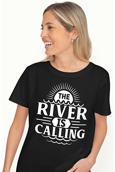 StoryGift Romania Tricou Femei Cu Mesajul In Engleza "the River Is Calling" -...