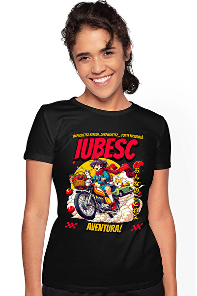 StoryGift Romania Tricou Femei Fata Pe Motor, Aventura Impachetez Repede Desp...