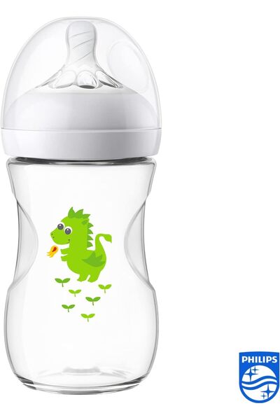 Philips 260 ml Plastic Baby Bottle with Pattern 1 Month+ Dragon Pattern Not Glass