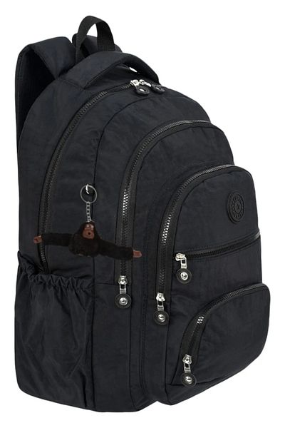 great bags Luxury Crinkle Fabric Black Unisex Σακίδιο πλάτης Γυμνασίου και Μαθητικού Σχολείου, Σχολική τσάντα, Αδιάβροχο