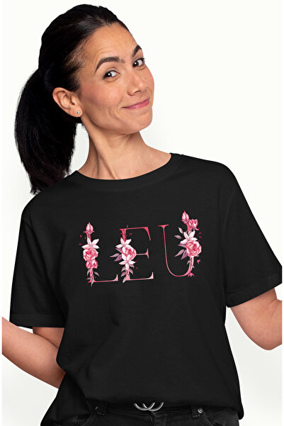 StoryGift Romania Tricou Femei Cu Numele Leu, Floral, Colorat, Creativ, Frumo...