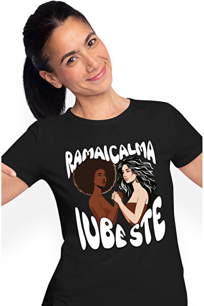 StoryGift Romania Tricou Femei Sustinere Intre Femei Text Pozitiv Ramai Calma...