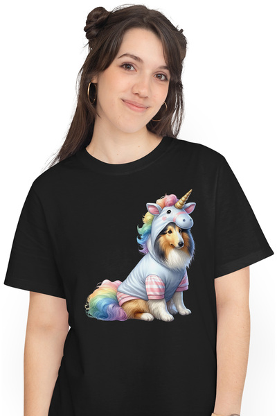 StoryGift Romania Tricou Femei Cu Un Caine Care Este Deghizat Intr-un Unicorn...