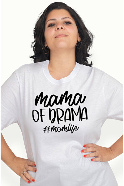 StoryGift Romania Tricou Femei Cu Textul In Limba Engleza "mama Of Drama #mom...
