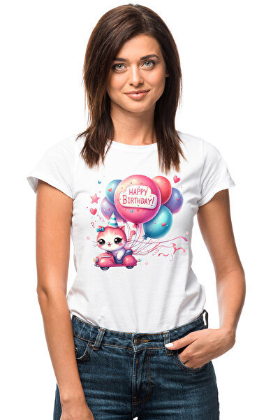 StoryGift Romania Tricou Femei Cu O Pisicuta Vesela Care Se Plimba Cu O Masin...