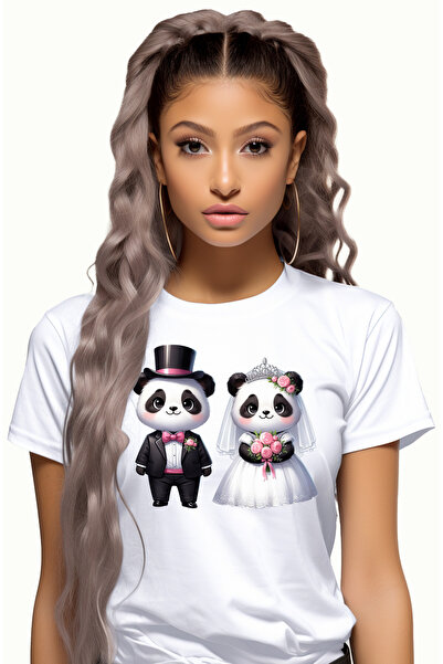 StoryGift Romania Tricou Femei Cu O Ursoaica Si Un Urs Panda, Ilustratie, La ...