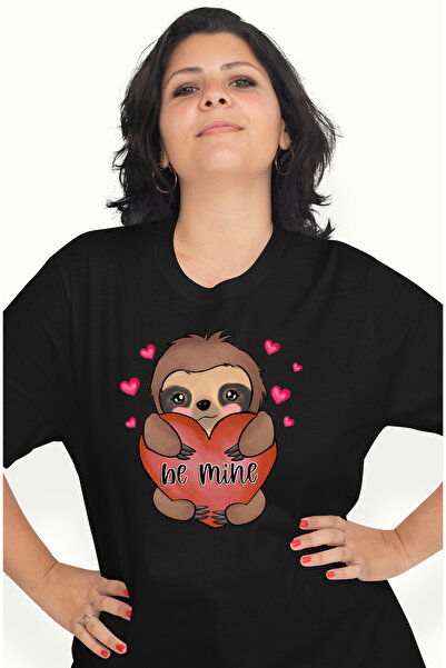 StoryGift Romania Tricou Femei Cu Animalul Sloth/lenes Imbratisand O Inima Cu...