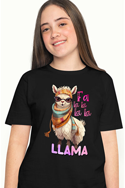 StoryGift Romania Tricou Femei Cu Lama Cu Mesajul "fa La La La La Llama", Esa...