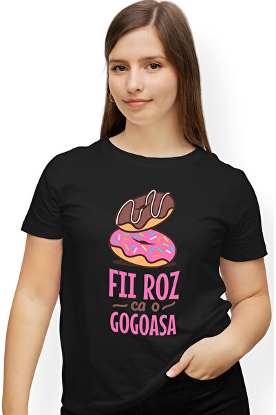 StoryGift Romania Tricou Femei Iubitorii De Gogosi Fii Roz Fii Fericit Zambet...
