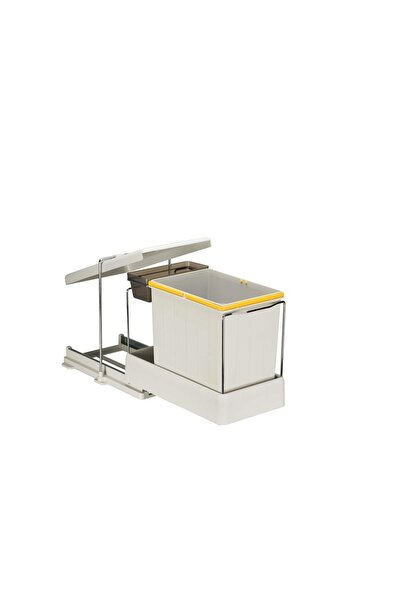 PELİKAN FUNCTİONAL İDEAS & PRODUCTS 21600 Plastic Carrier Rail Trash Can Gray - 16lt
