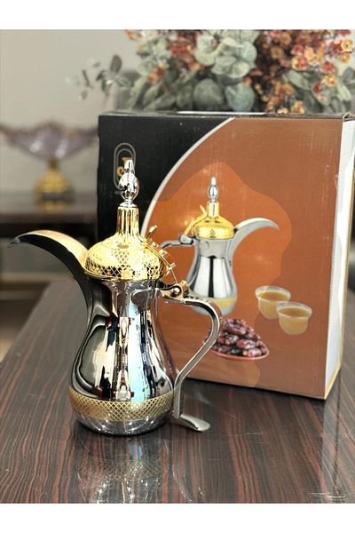 aljahwari Single Arabic coffee pot, 32 oz, two colors