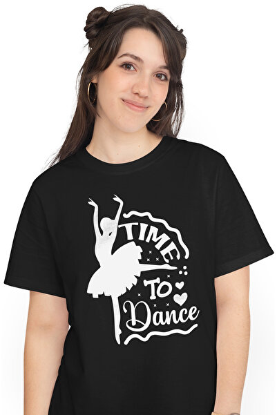 StoryGift Romania Tricou Femei Cu Inimioare Si Mesajul "time To Dance" - E Ti...