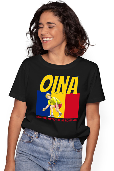 StoryGift Romania Tricou Femei Copil Jucand Oina Drapel Romania Sport Nationa...