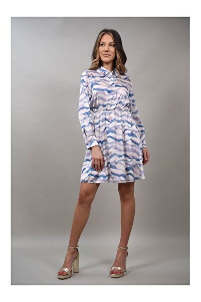 Caspiche ROCHIE SCURTA CU ELASTIC IN TALIE STELLINA Albastru XS-S