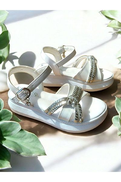 RONX Thick Sole Comfortable Sole Stone Detailed Women's Sandals