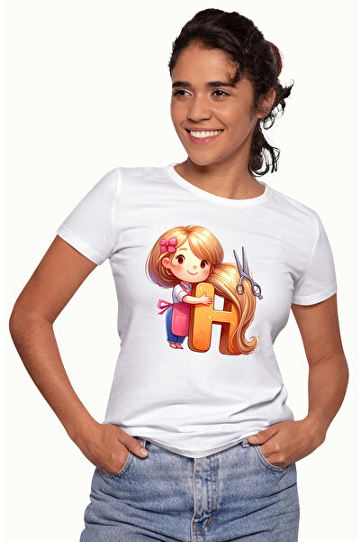 StoryGift Romania Women's T-Shirt With A Woman Getting Her Haircut, Illustrat...