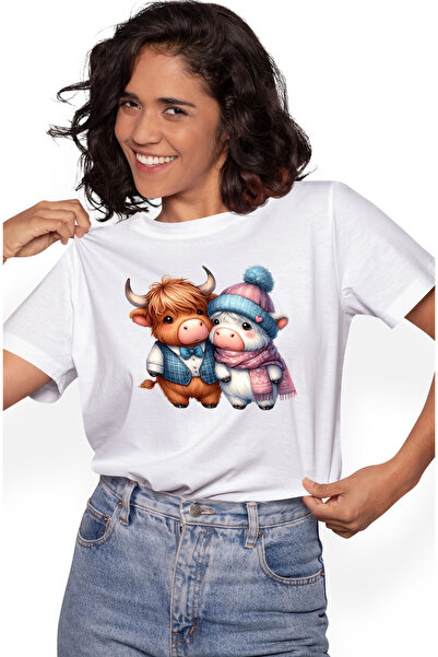 StoryGift Romania Tricou Femei Cu O Vacuta Trista, Ilustratie, Lacrimi, Inima...